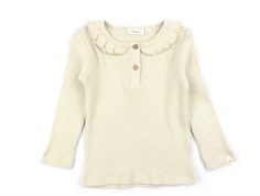 Lil Atelier wood ash ruffle top